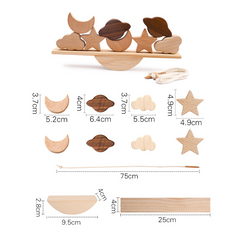 Montessori Wooden Animal Stacking Balance Toy